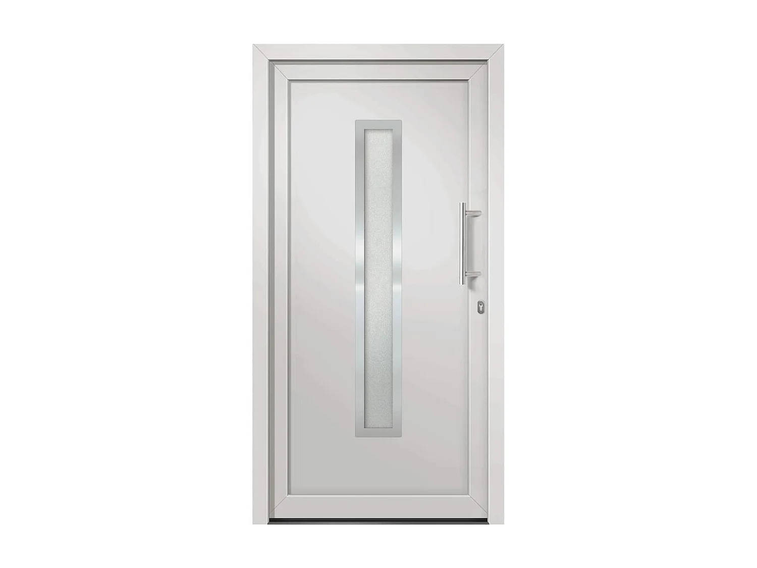 Porte d'entrée Blanc 98x190 cm