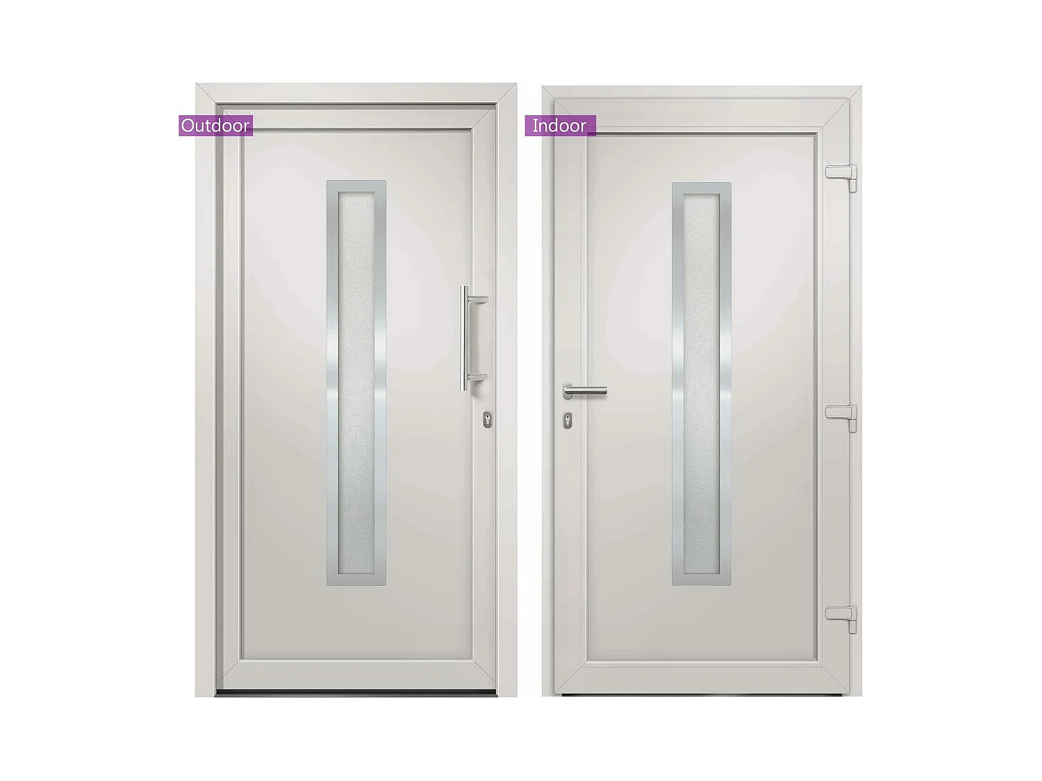 Porte d'entrée Blanc 98x190 cm