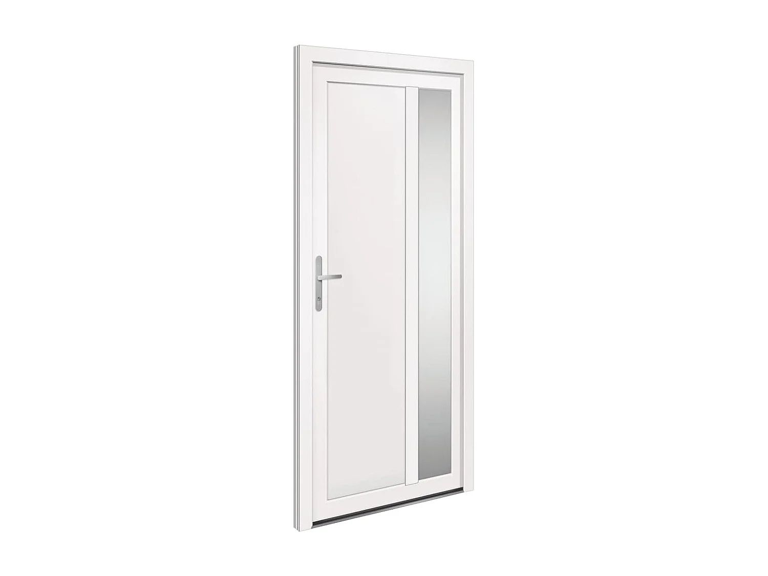 Porte d'entrée Blanc 98x208 cm PVC