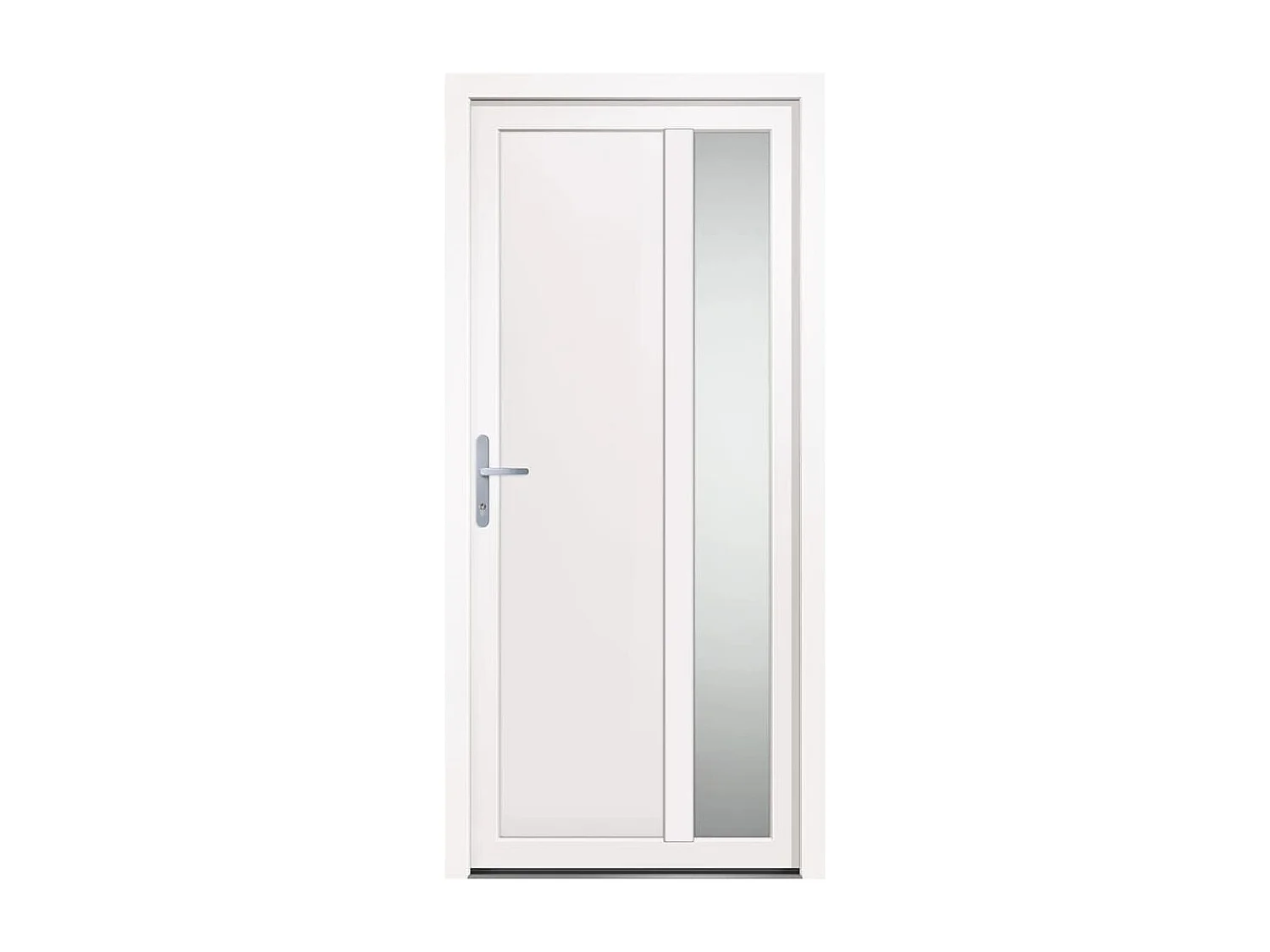 Porte d'entrée Blanc 98x208 cm PVC