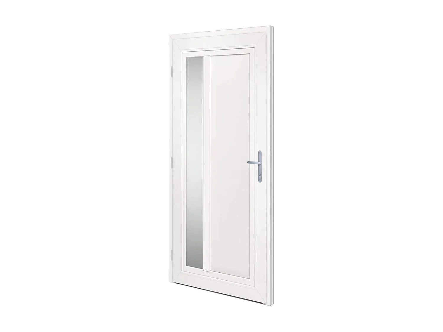 Porte d'entrée Blanc 98x208 cm PVC