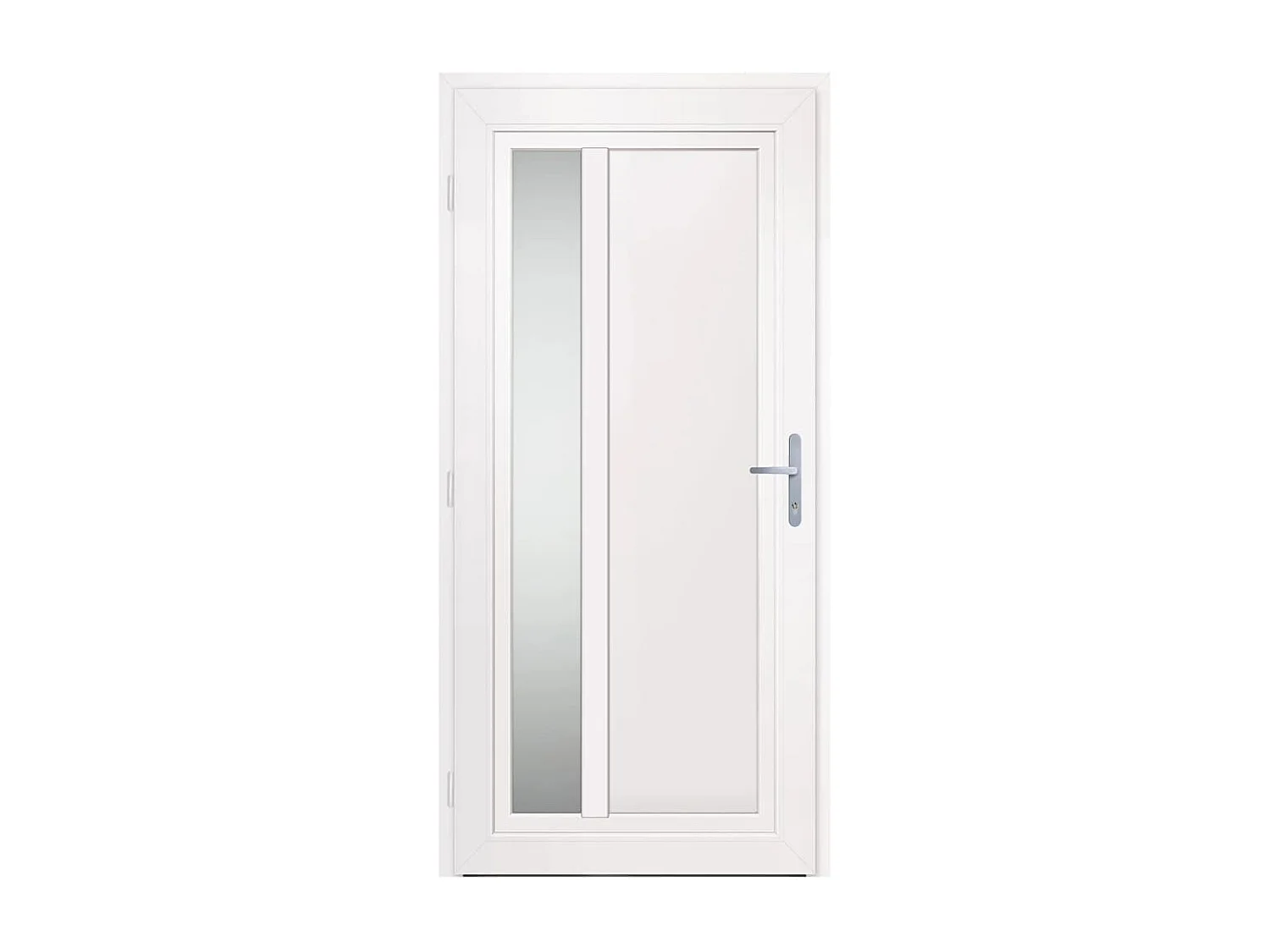 Porte d'entrée Blanc 98x208 cm PVC