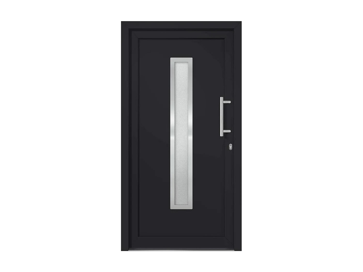 Porte d'entrée Anthracite 98x208 cm