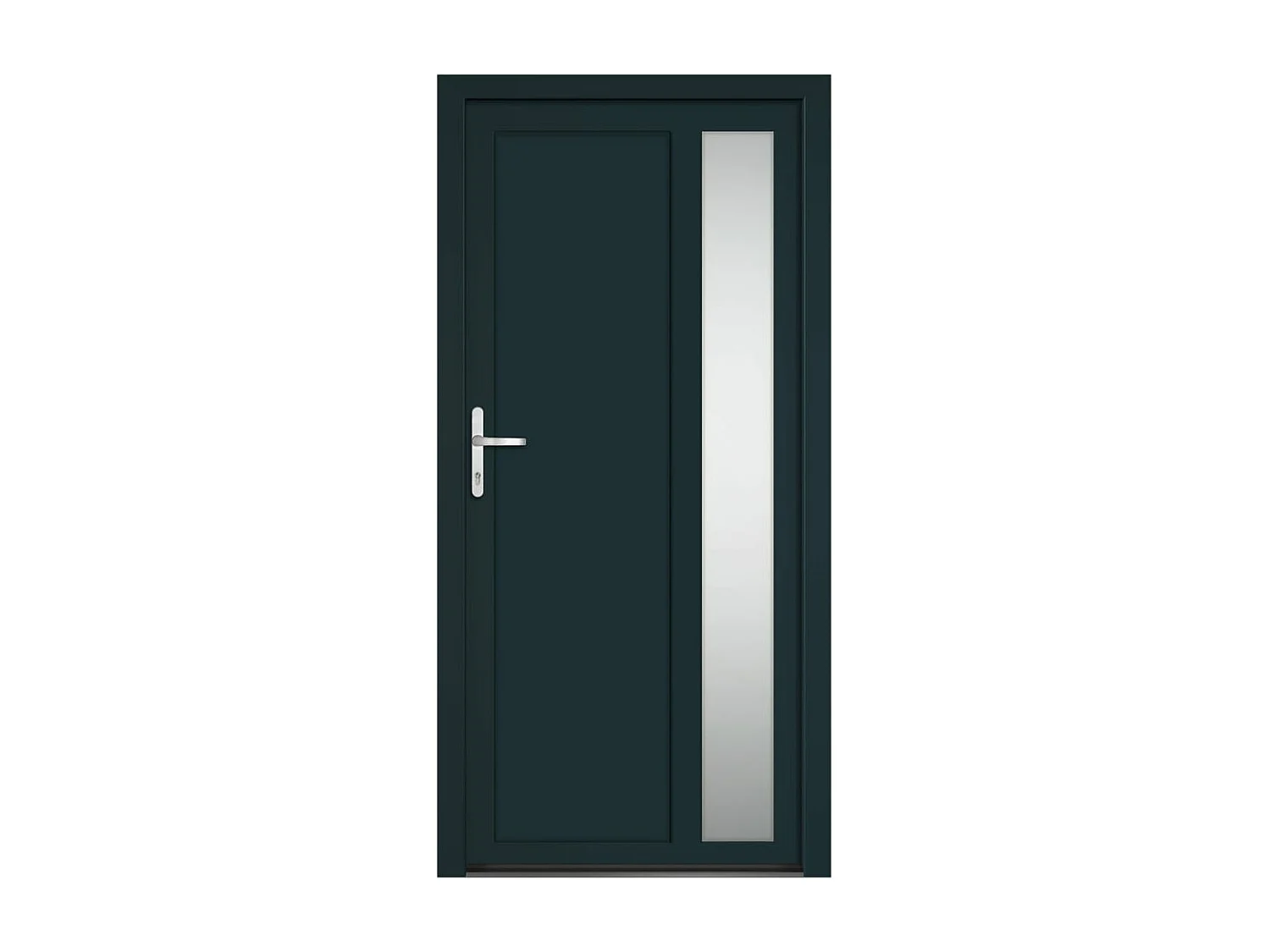 Porte d'entrée anthracite 98x200 cm PVC