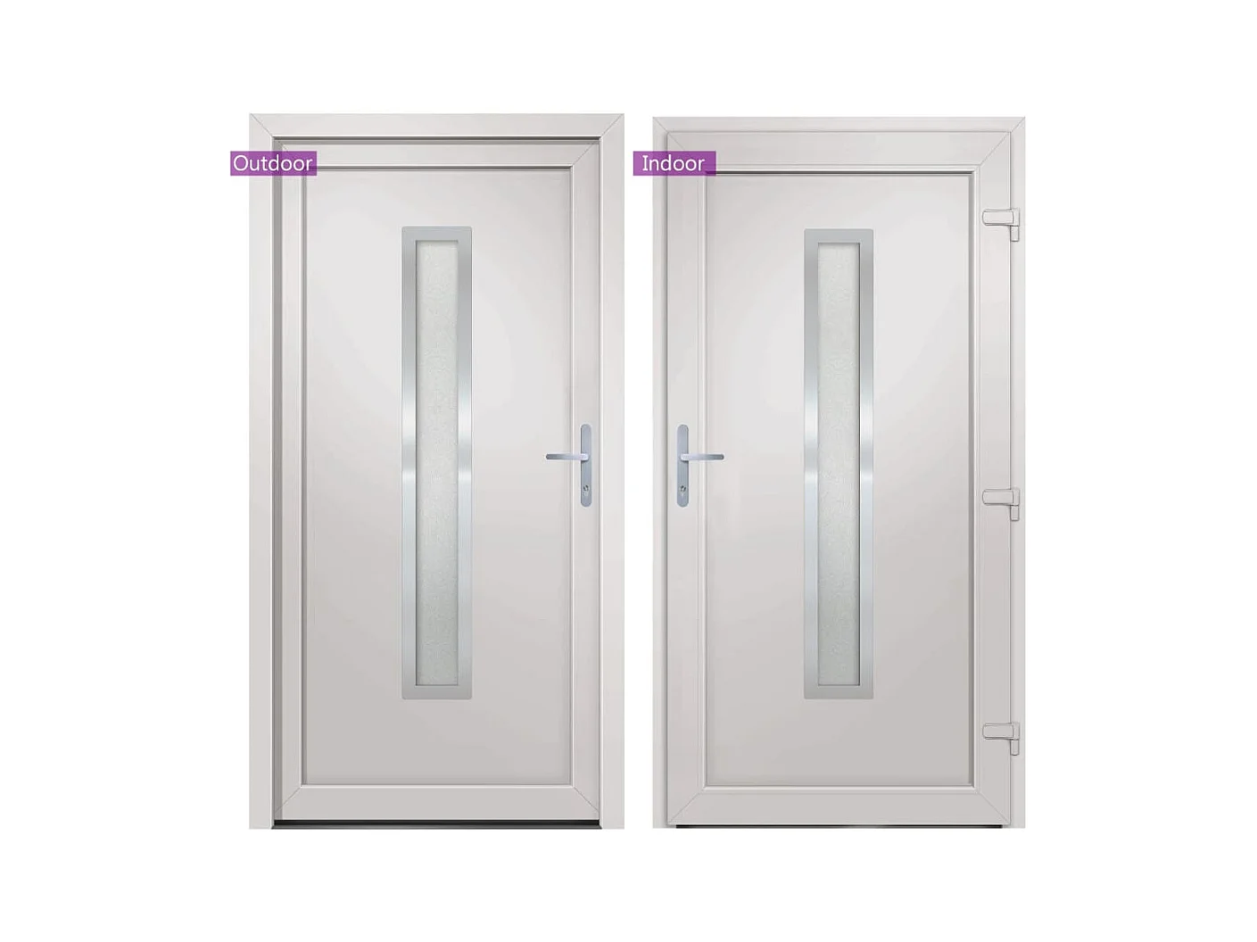 Porte d'entrée blanc 98x190 cm PVC