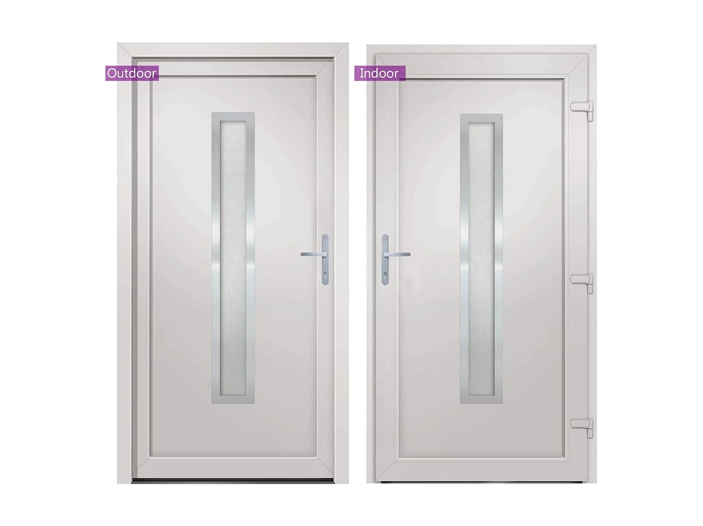 Porte d'entrée blanc 98x190 cm PVC