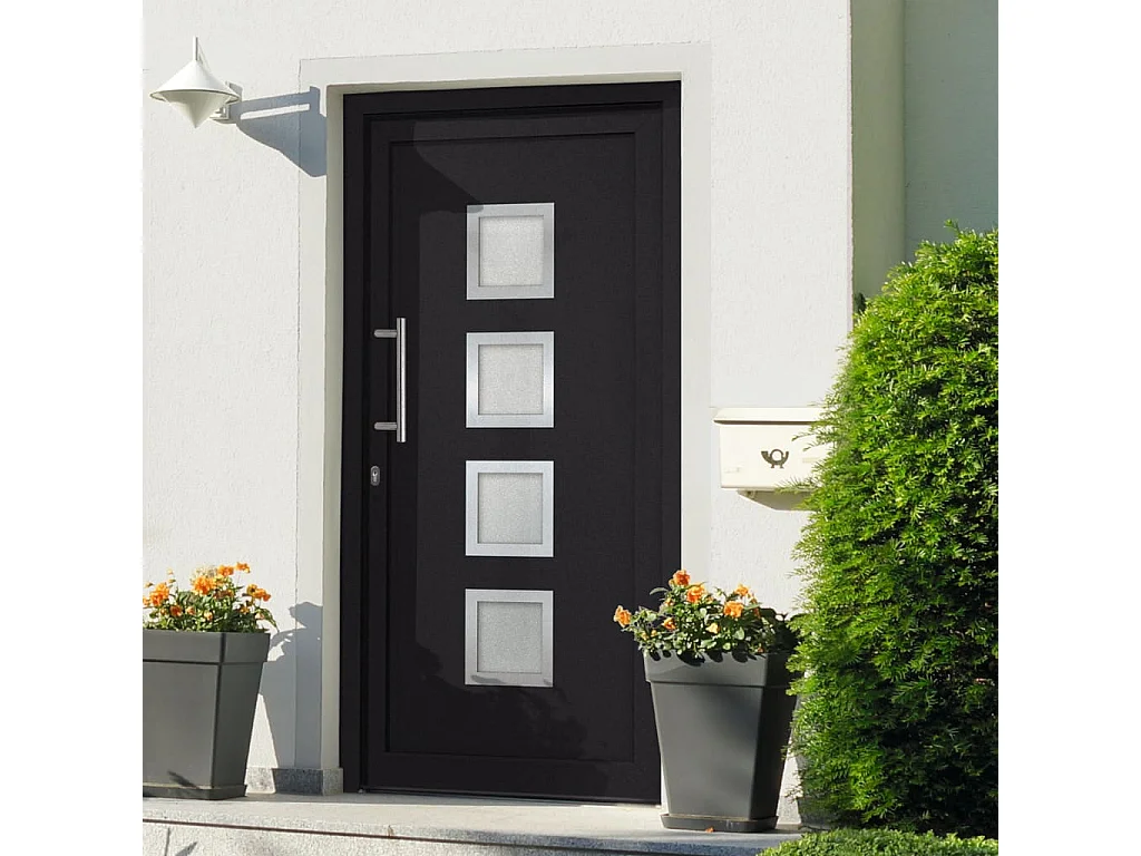 Puerta de entrada Antracita 88x200 cm
