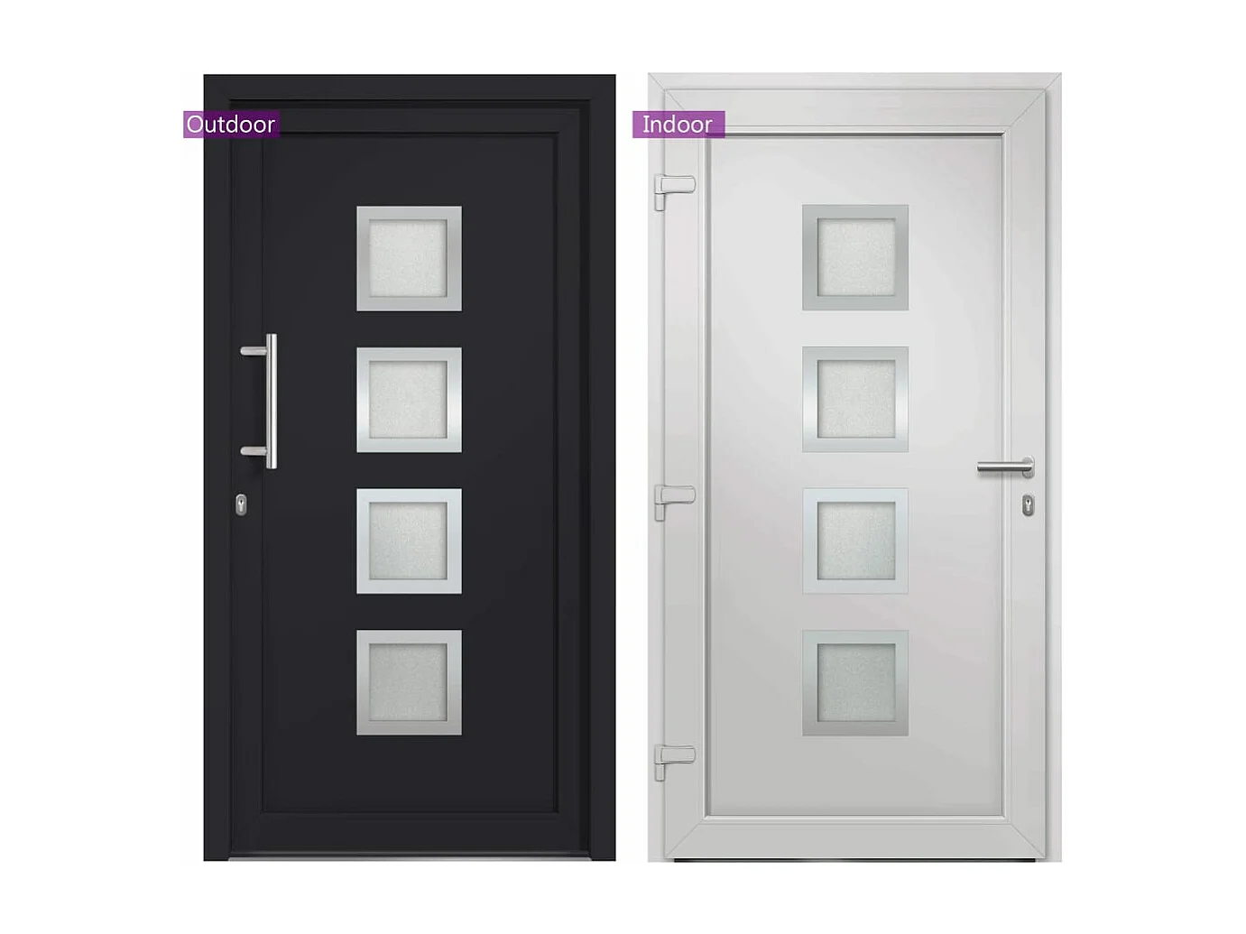 Puerta de entrada Antracita 88x200 cm