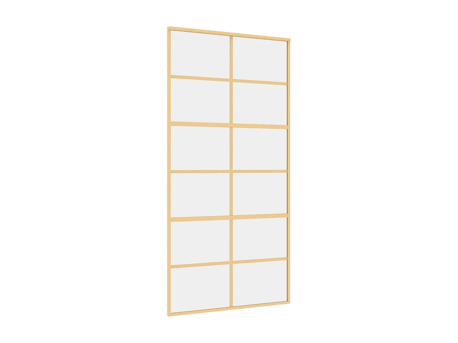 Puerta corredera dorada 102,5x205cm cristal ESG transparente y aluminio