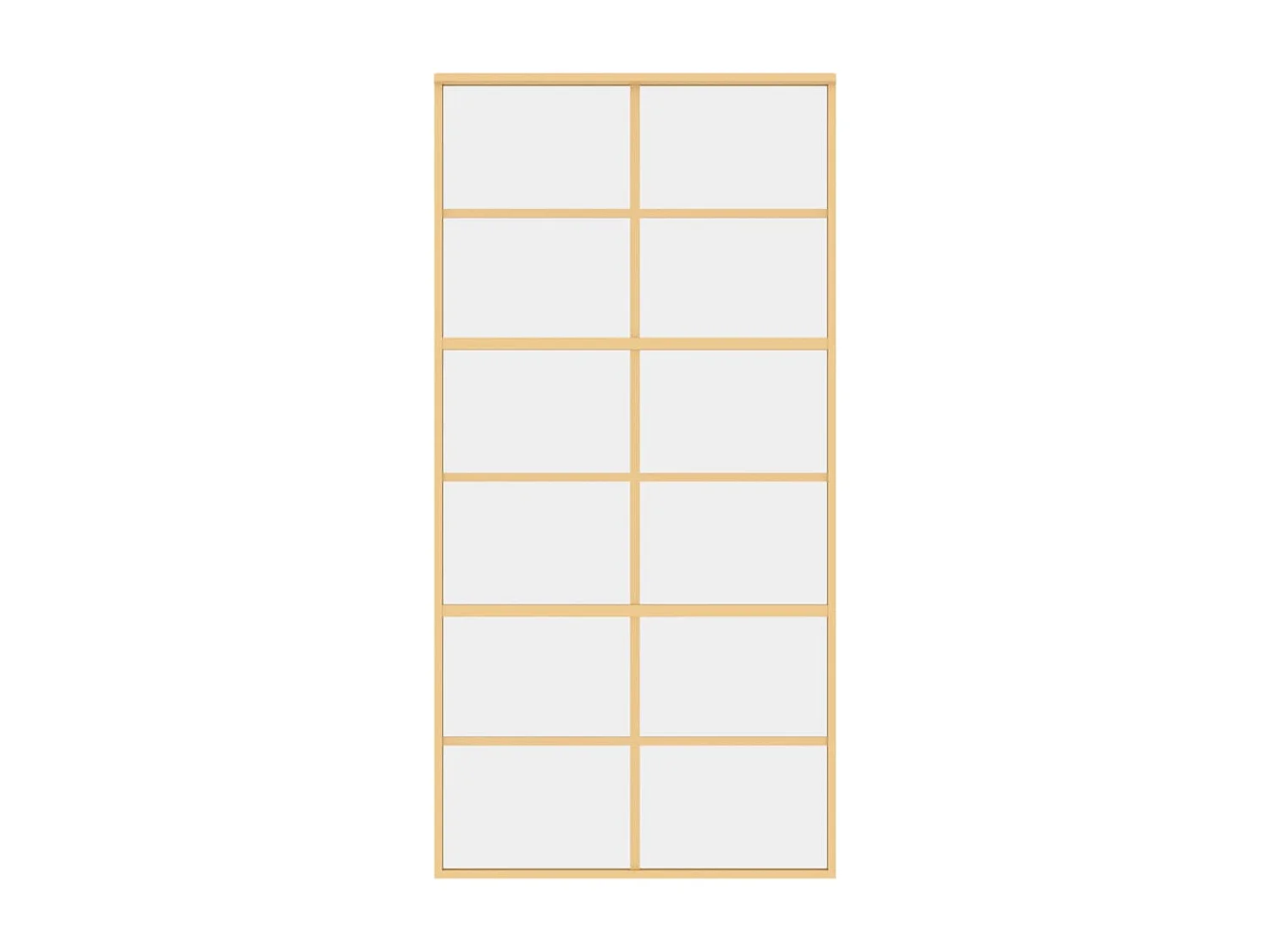 Puerta corredera dorada 102,5x205cm cristal ESG transparente y aluminio