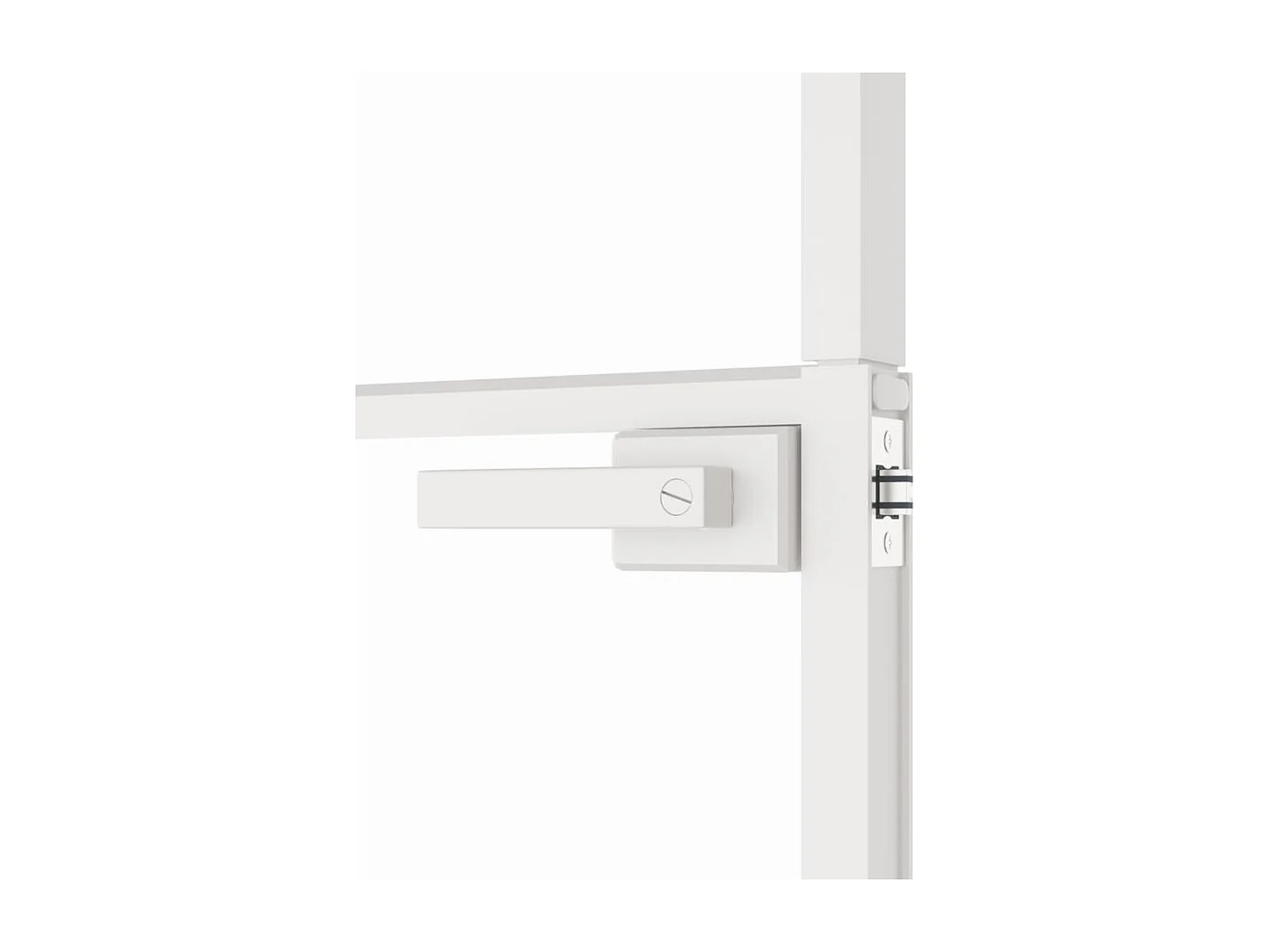 Porte d'intérieur Blanc 83x201,5 cm Trempé verre aluminium fin