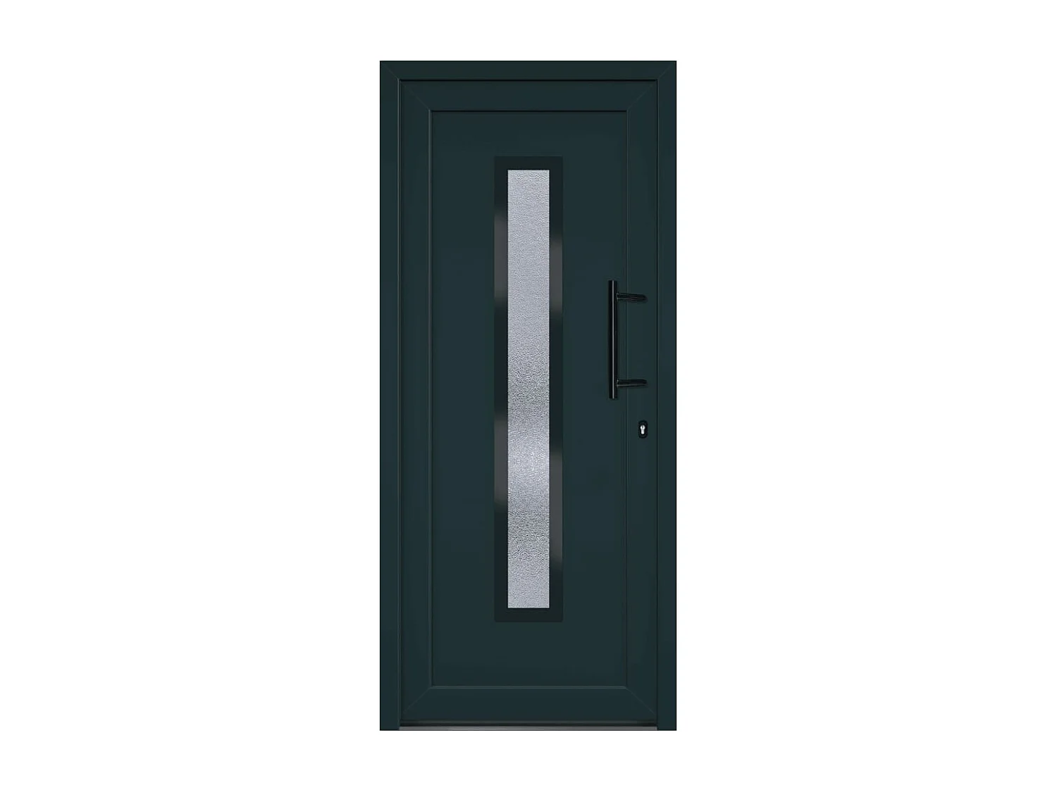 Porte d'entrée anthracite 88x200 cm PVC