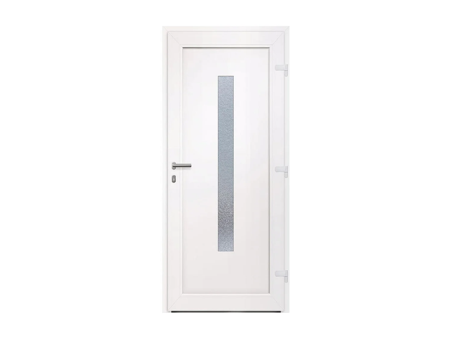 Porte d'entrée anthracite 88x200 cm PVC