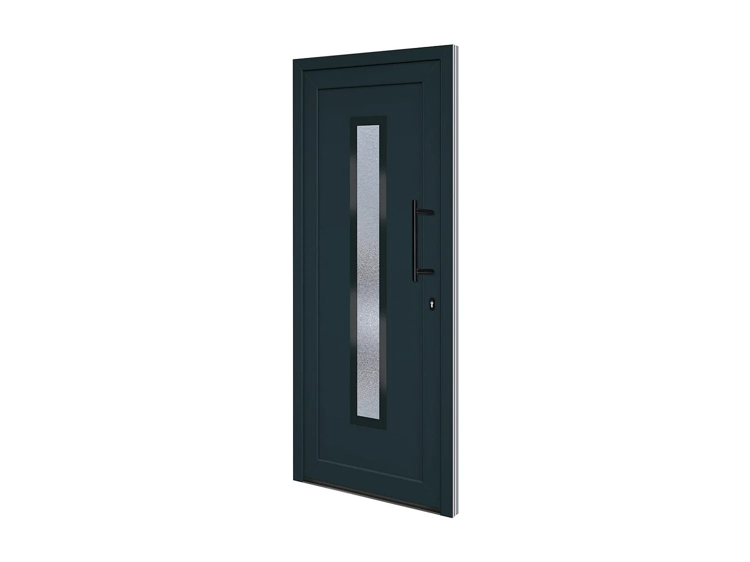 Porte d'entrée anthracite 88x200 cm PVC