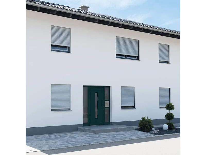 Porte d'entrée anthracite 88x200 cm PVC