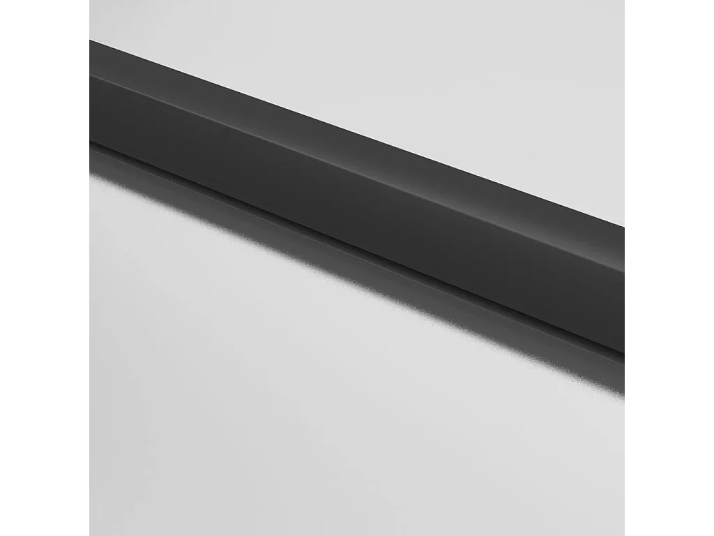 Porte intérieure mince noir verre trempé aluminium