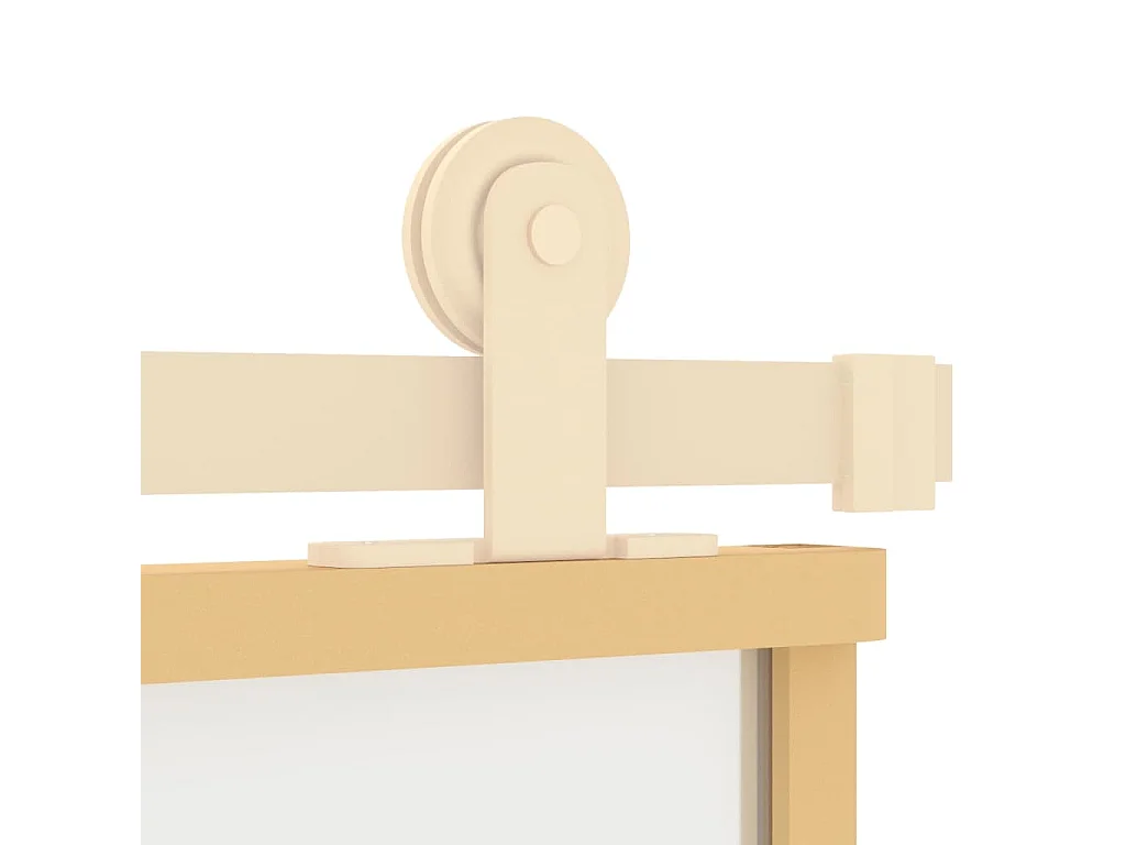 Porte coulissante doré 90x205 cm verre ESG dépoli et aluminium