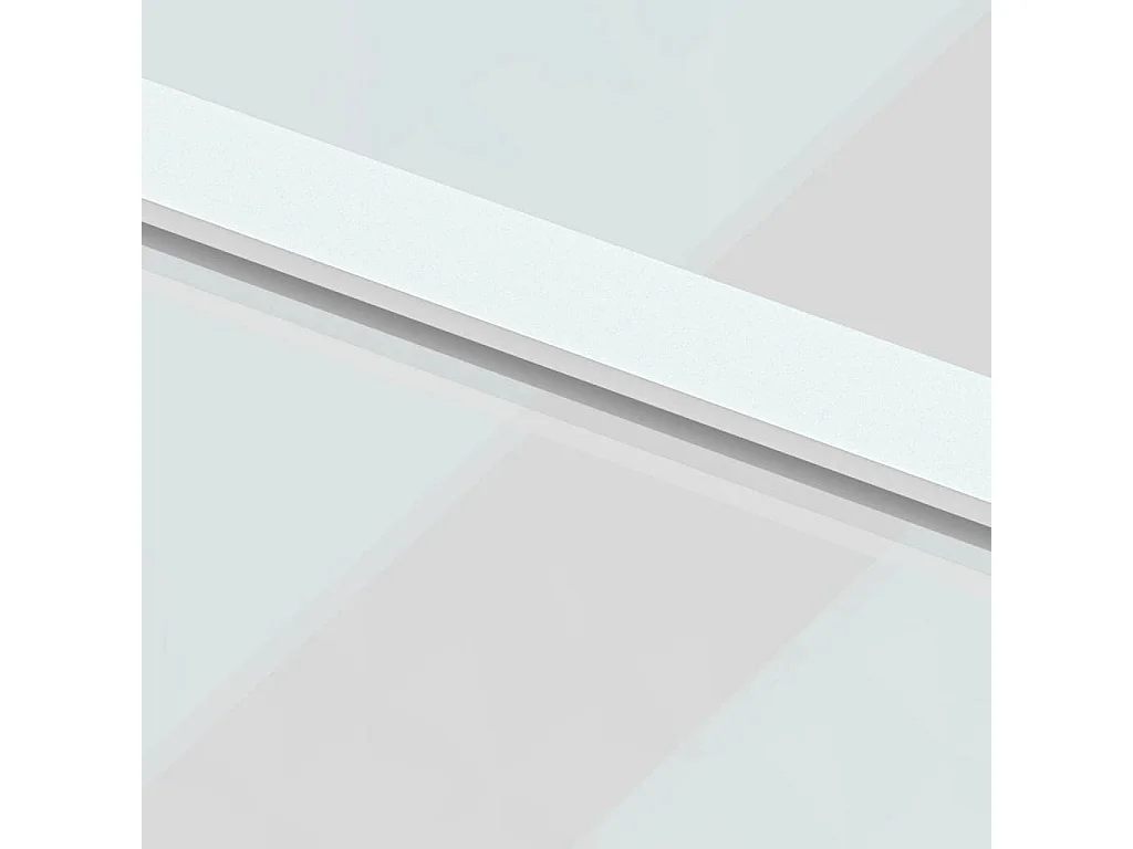 Porta scorrevole bianca 102,5x205 cm vetro temperato alluminio