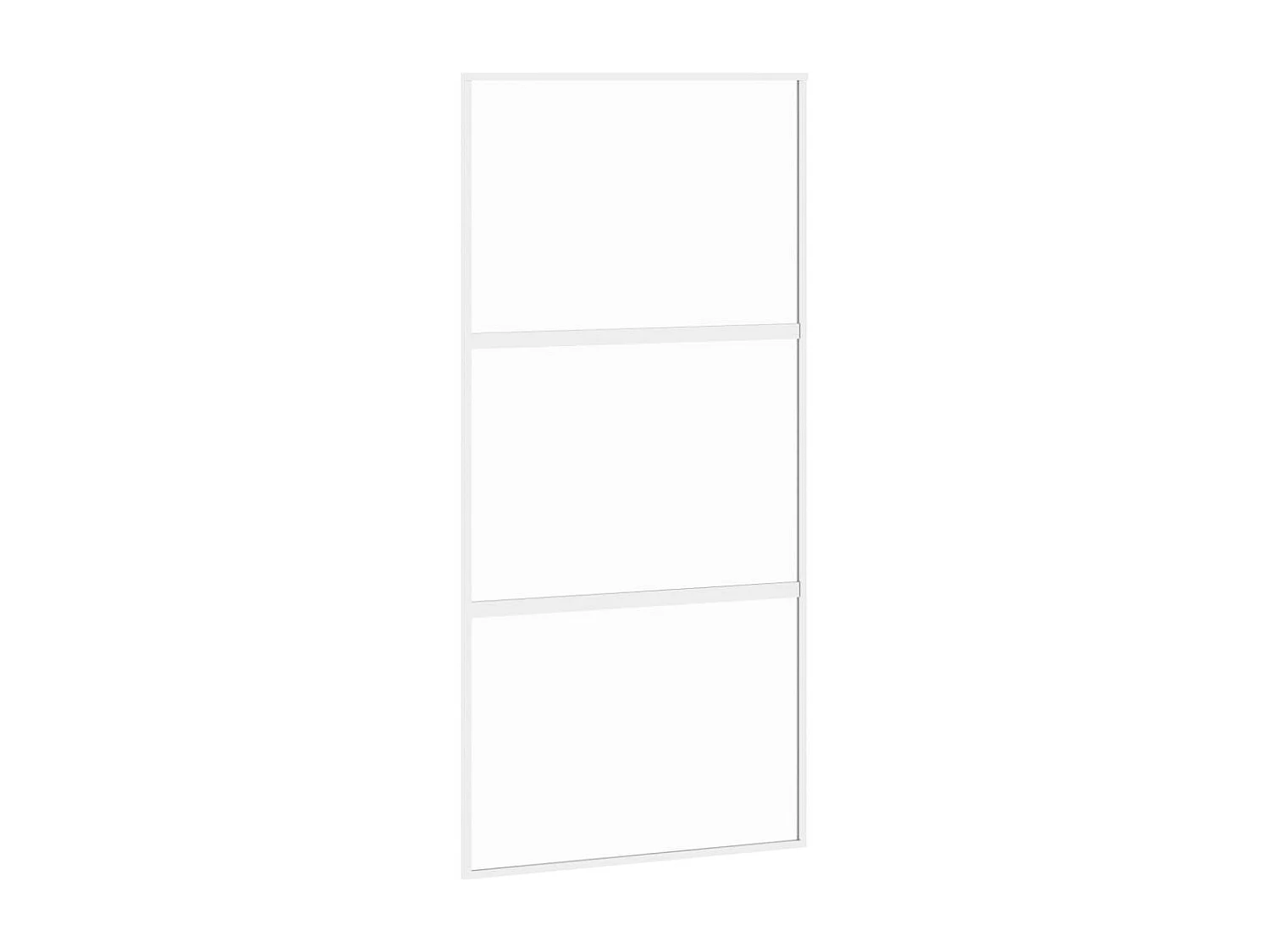 Weiße Schiebetür 102,5 x 205 cm, gehärtetes Aluminiumglas