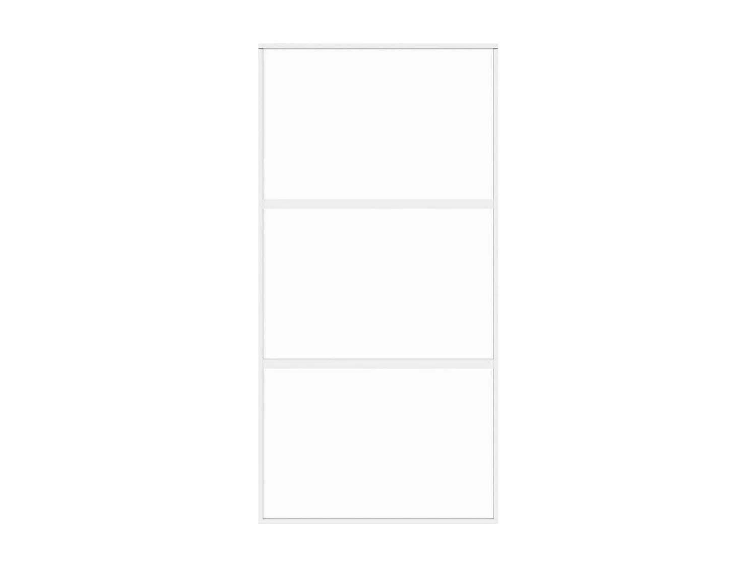 Weiße Schiebetür 102,5 x 205 cm, gehärtetes Aluminiumglas