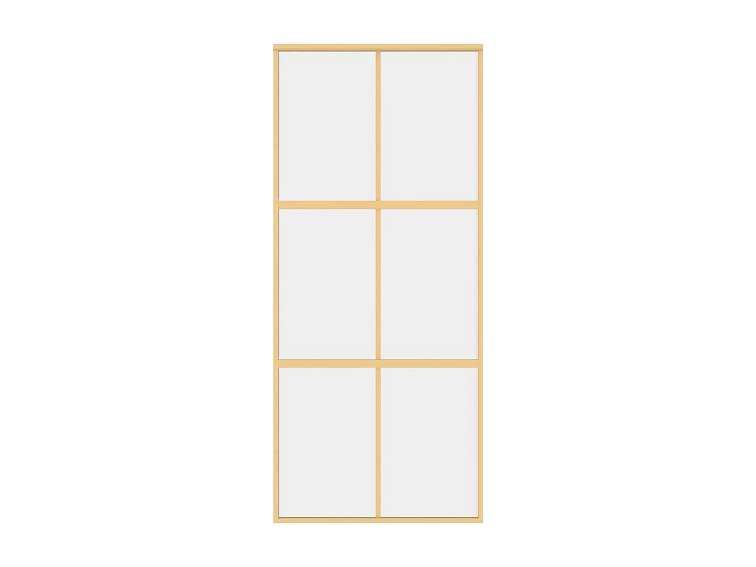 Porte coulissante doré 90x205 cm verre ESG clair et aluminium