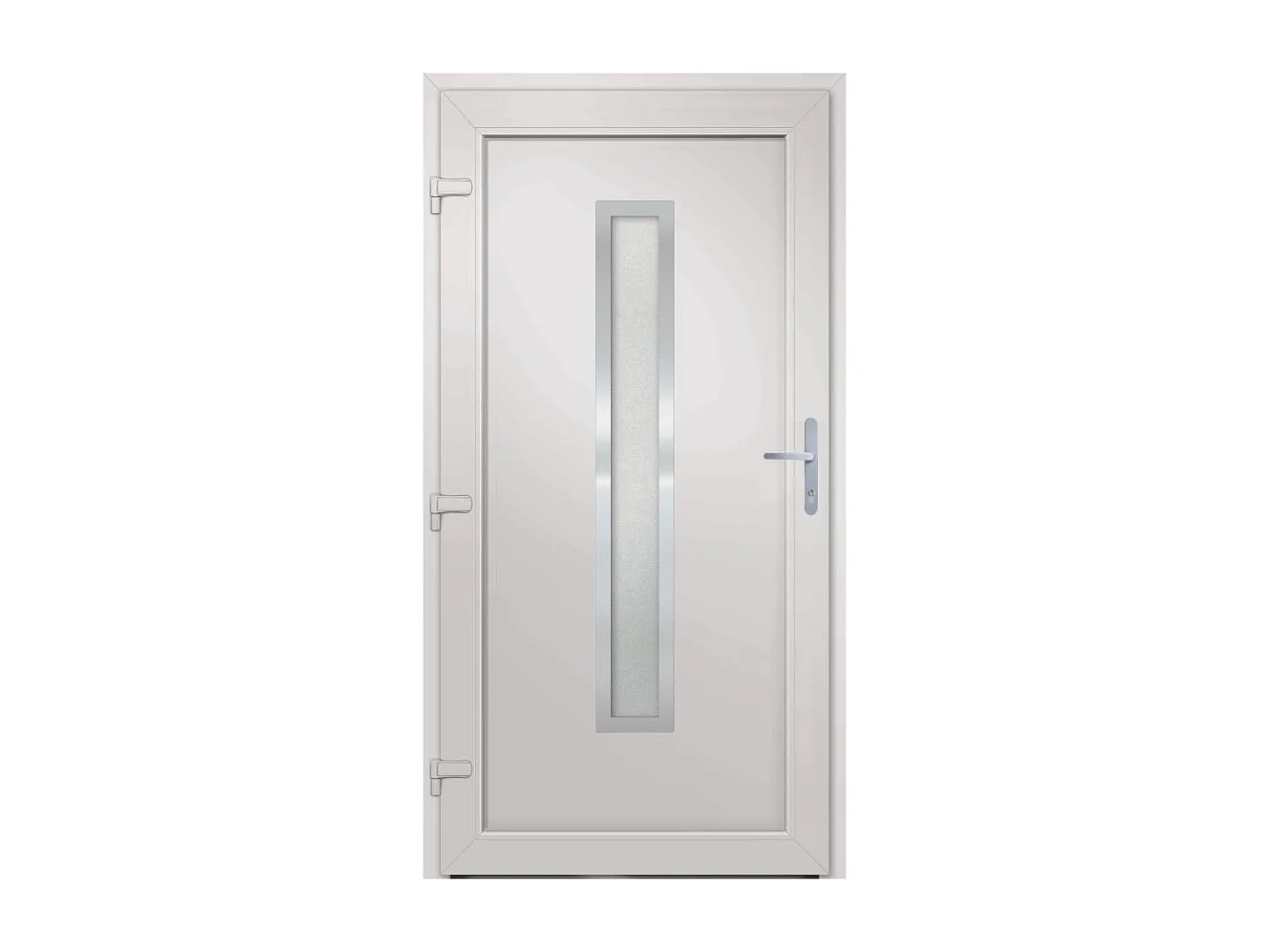 Porte d'entrée anthracite 108x208 cm PVC
