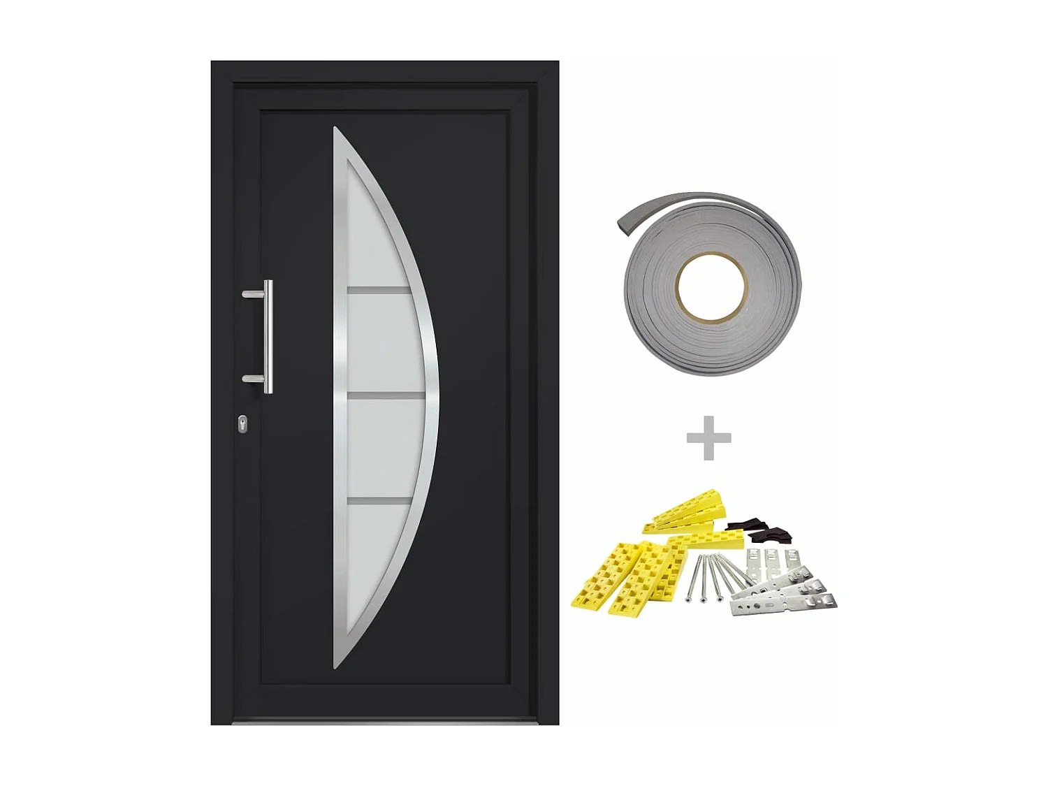 Porta d'ingresso Antracite 98x200 cm