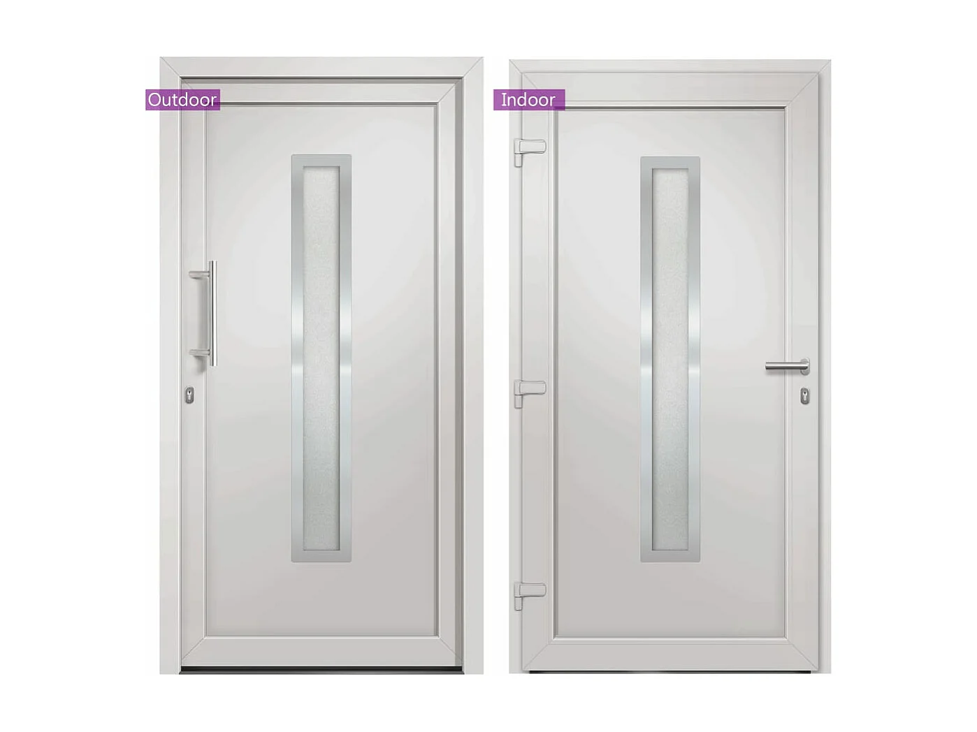 Porte d'entrée Blanc 88x200 cm