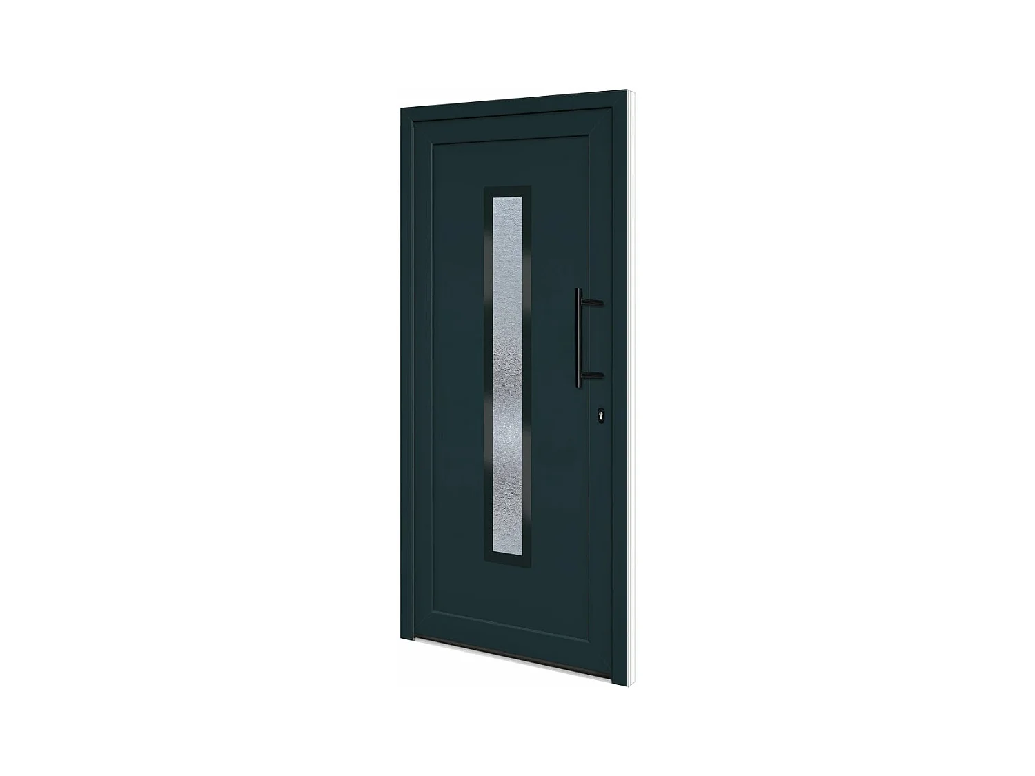 Porta d'ingresso antracite 98x208 cm PVC