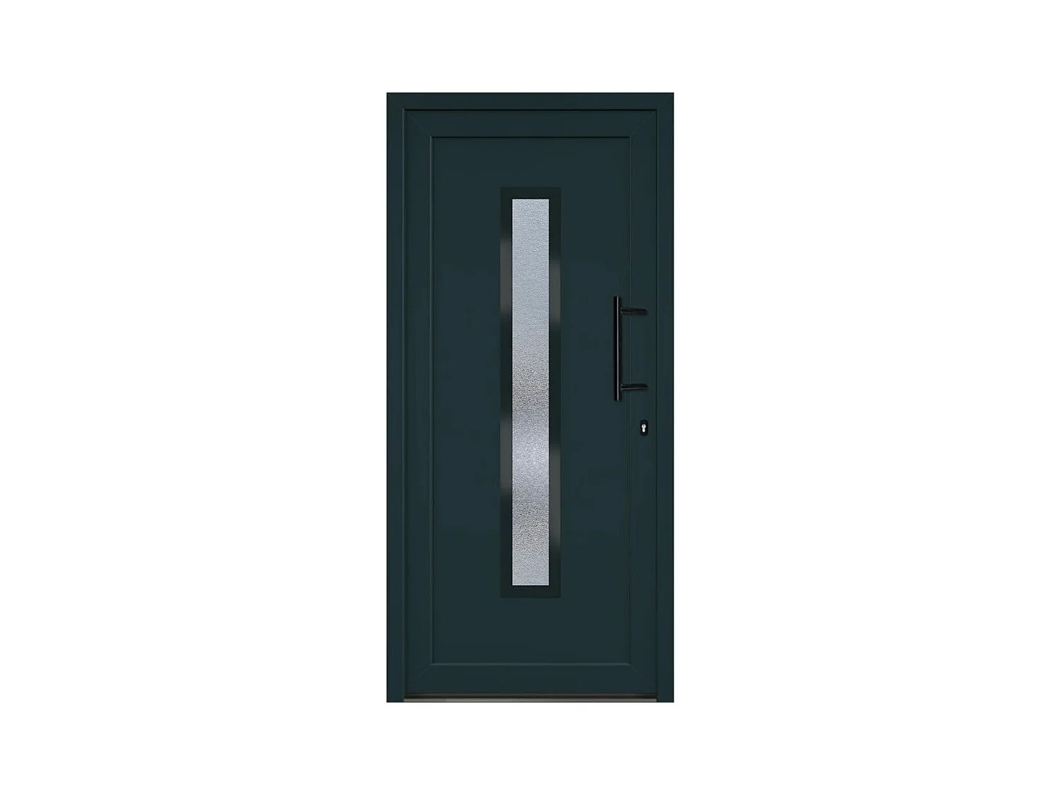 Porta d'ingresso antracite 98x208 cm PVC