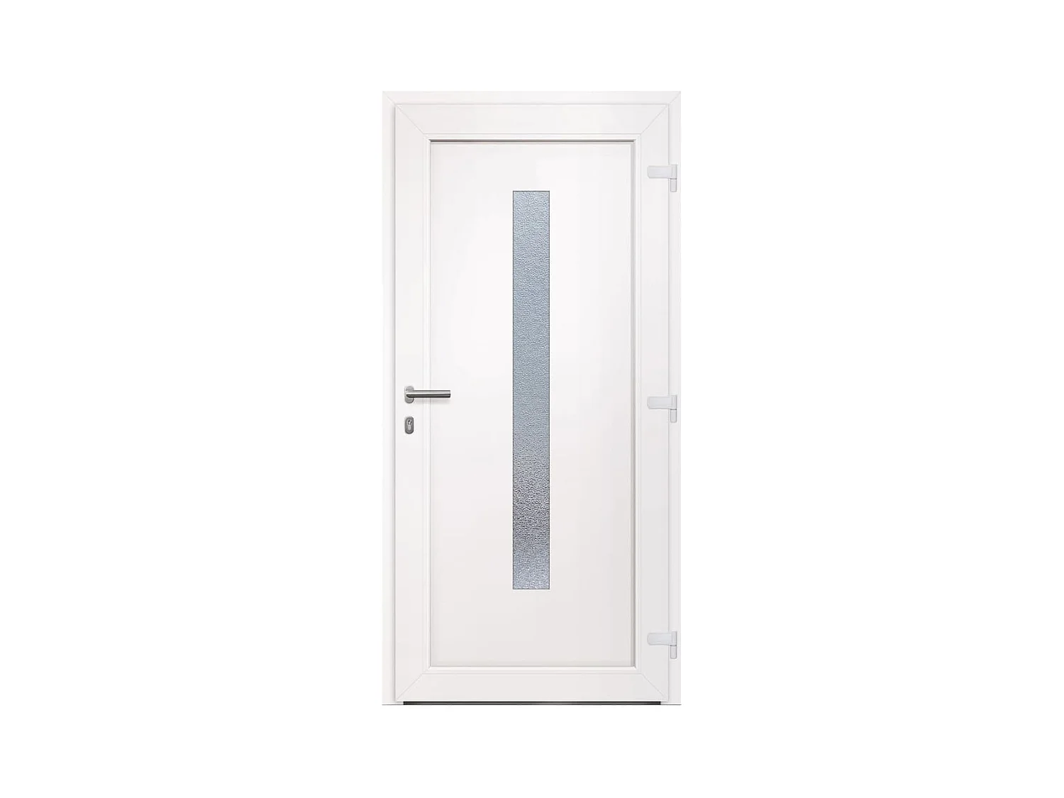 Porta d'ingresso antracite 98x208 cm PVC