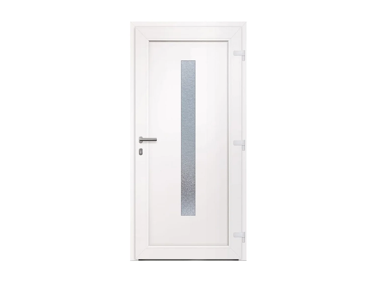 Porte d'entrée anthracite 98x208 cm PVC