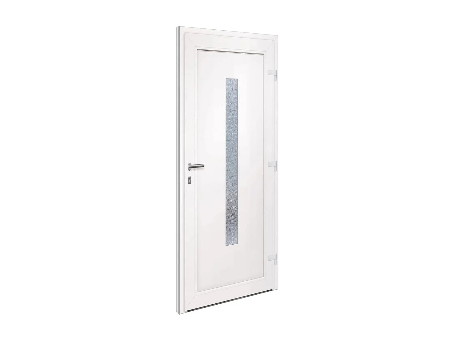 Porte d'entrée anthracite 98x208 cm PVC