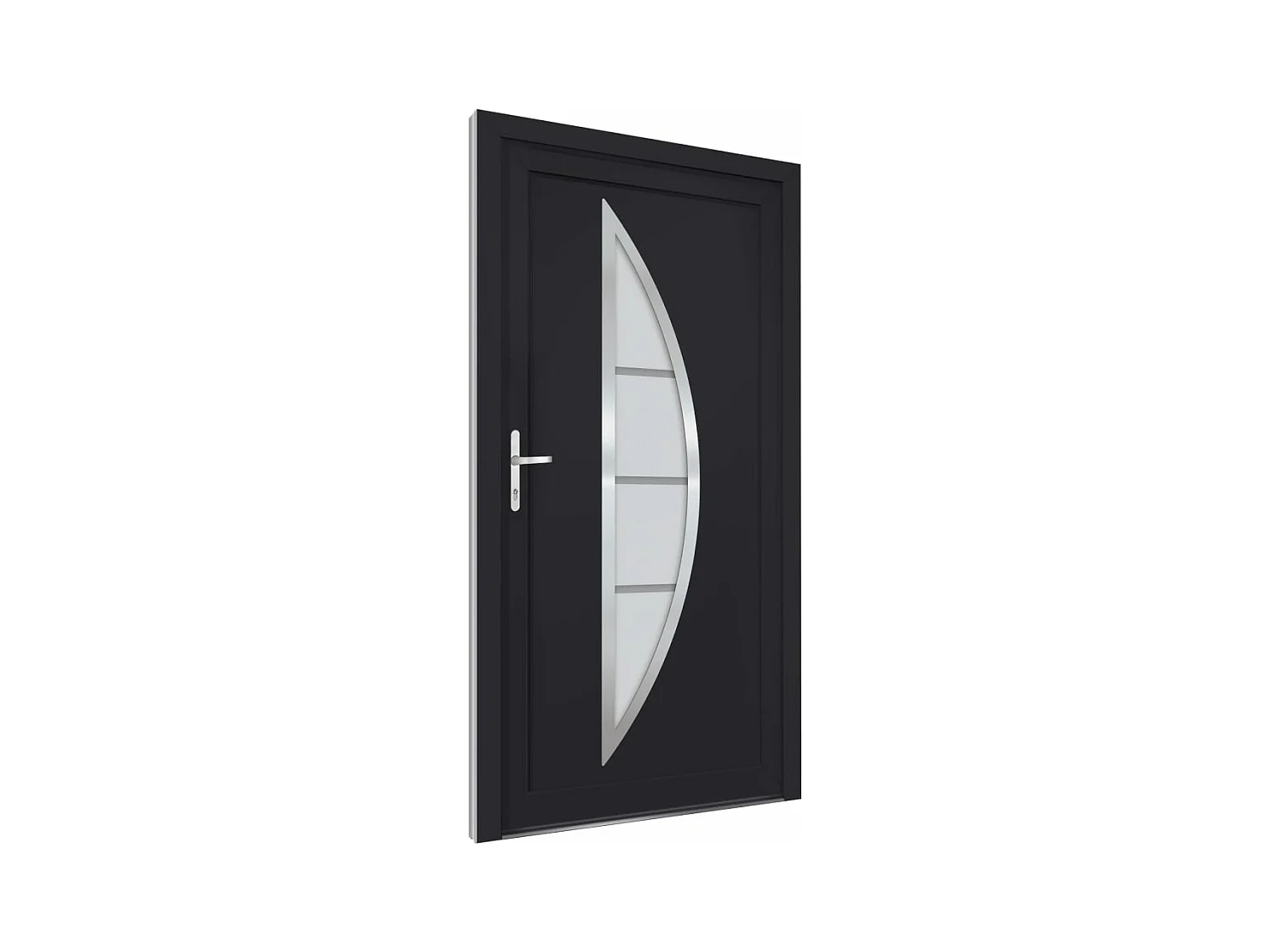 Porte d'entrée anthracite 108x208 cm PVC