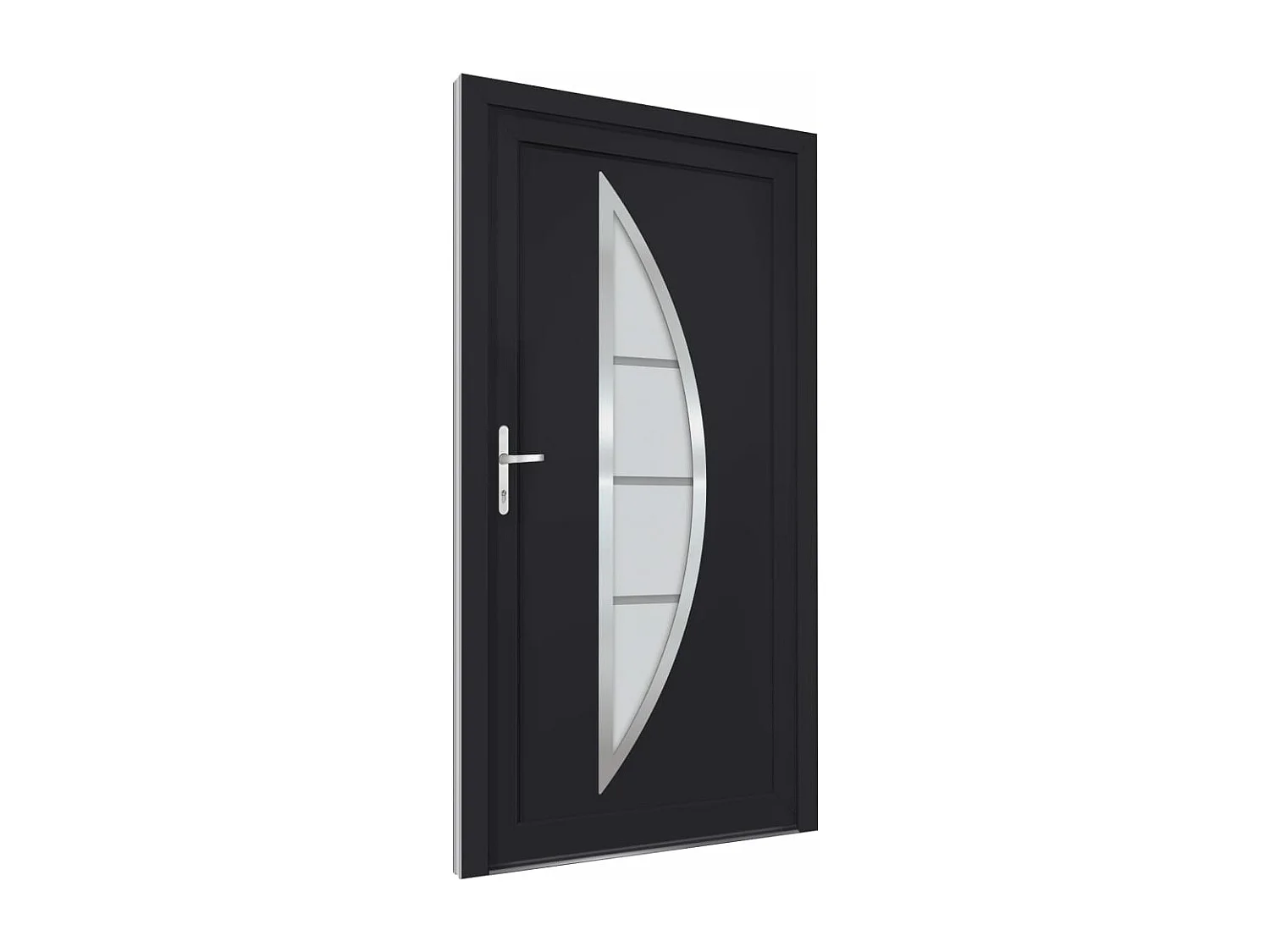 Porte d'entrée anthracite 108x208 cm PVC