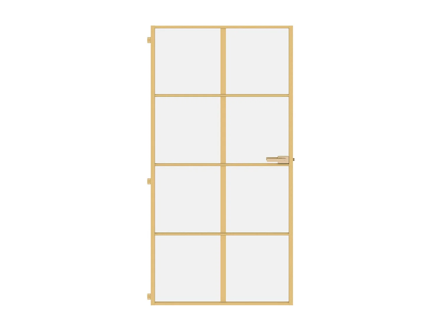 Porta da interno sottile oro in vetro temperato alluminio