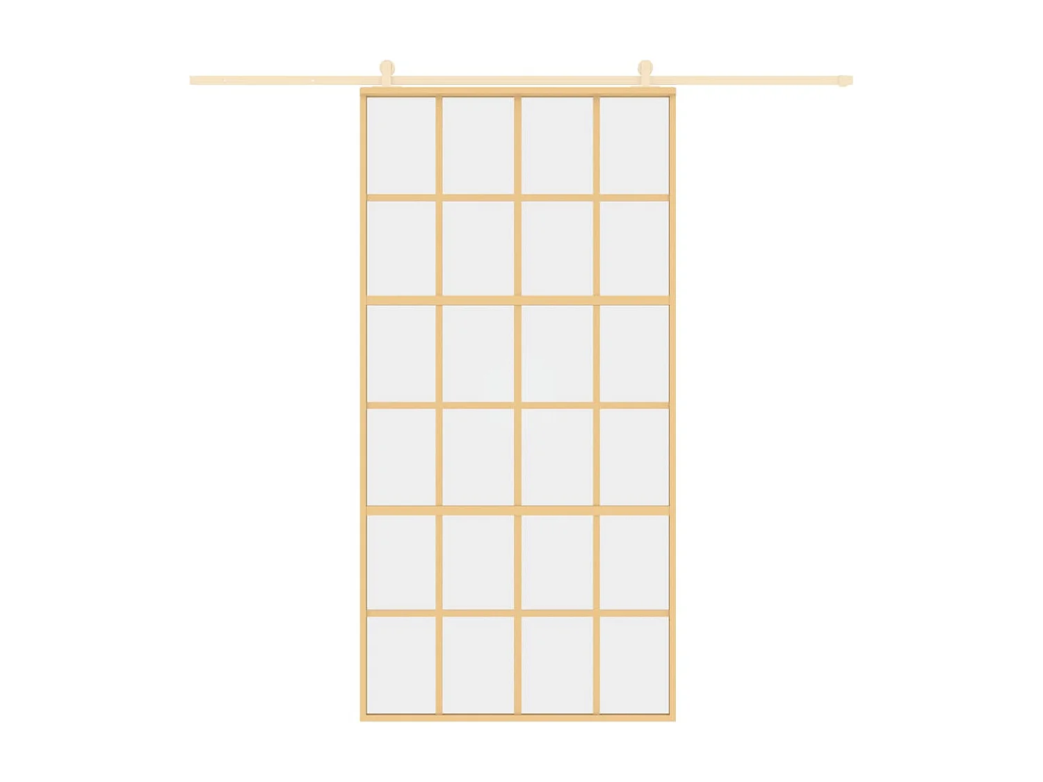 Porta scorrevole Golden 102,5x205 cm vetro ESG trasparente e alluminio