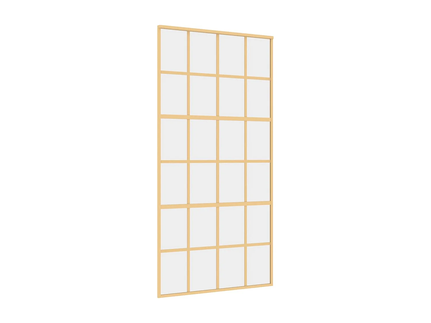 Porte coulissante doré 102,5x205cm verre ESG clair et aluminium