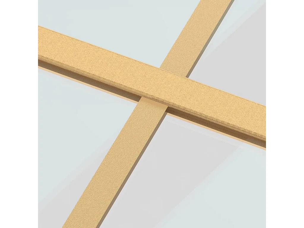 Porte coulissante doré 102,5x205cm verre ESG clair et aluminium