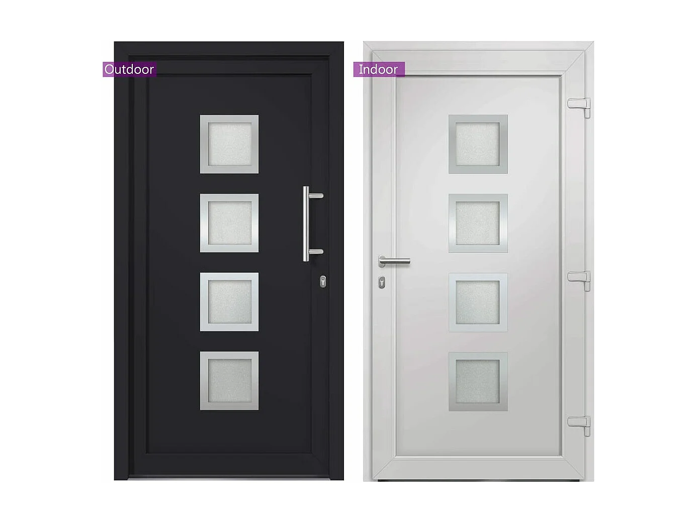 Porte d'entrée Anthracite 98x200 cm