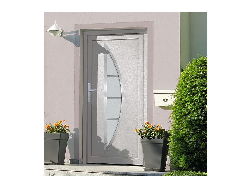 Porte d'entrée Blanc 108x208 cm PVC