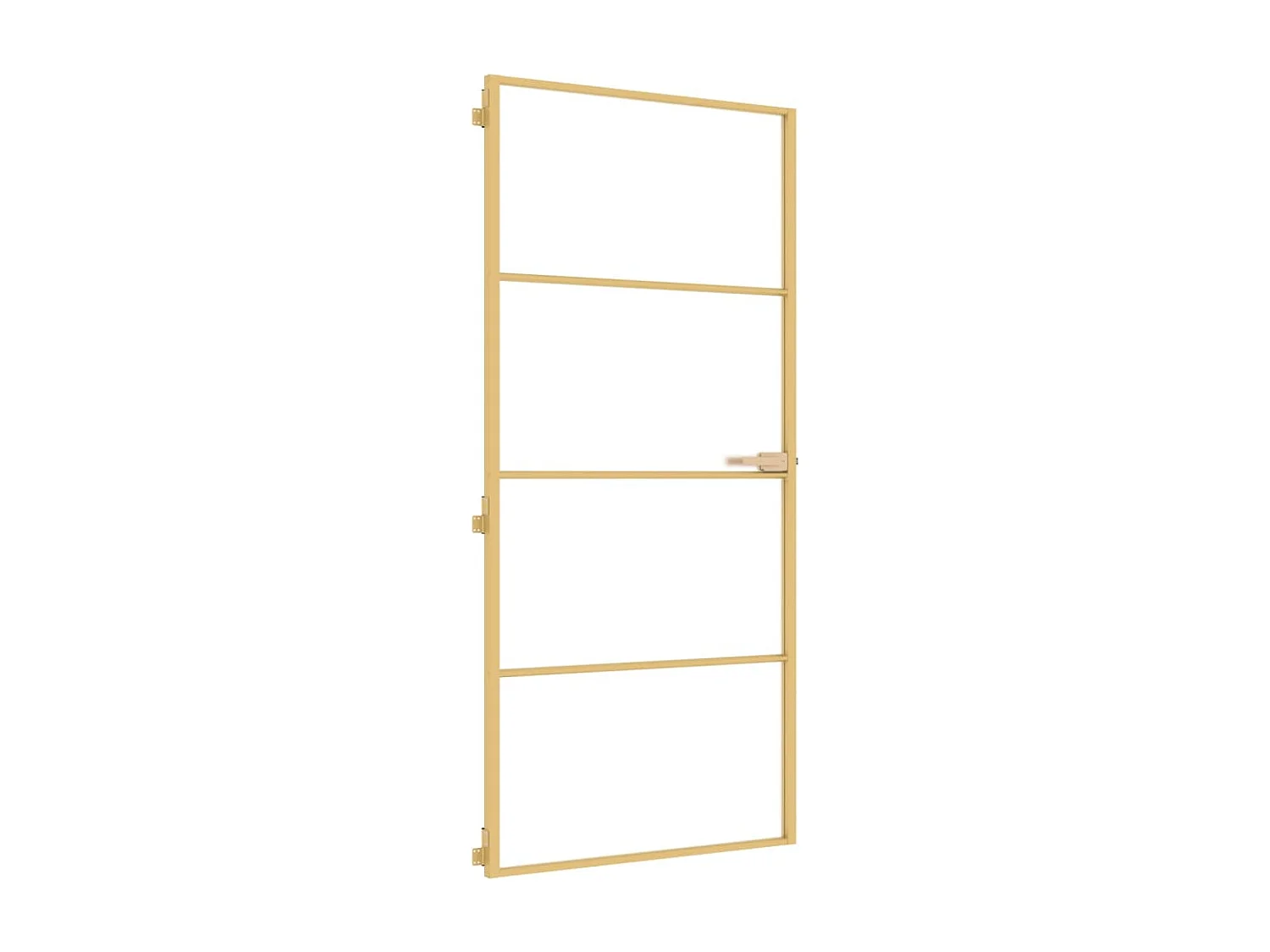Porte intérieure mince doré 93x201,5 cm verre trempé aluminium