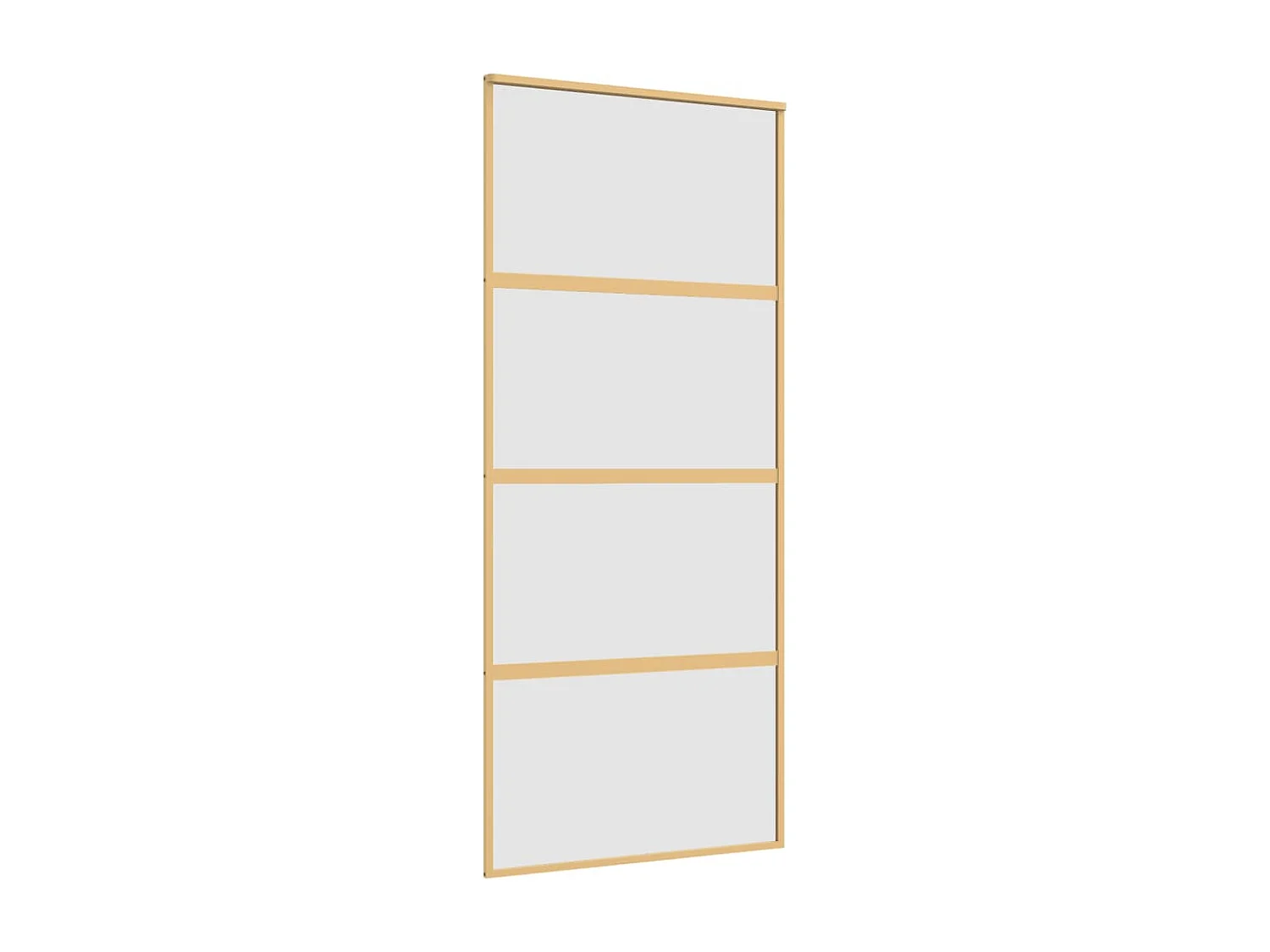 Goldene Schiebetür 90x205 cm, satiniertes ESG-Glas und Aluminium