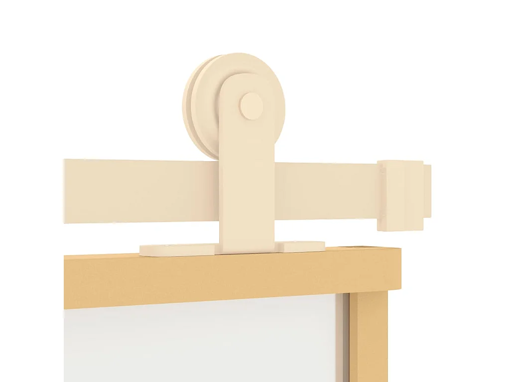 Goldene Schiebetür 90x205 cm, satiniertes ESG-Glas und Aluminium