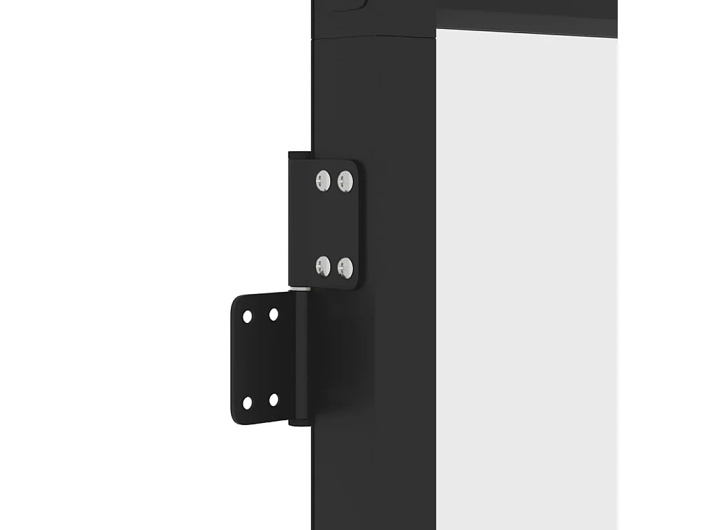 Porta da interno Thin nera 93x201,5 cm alluminio vetro temperato