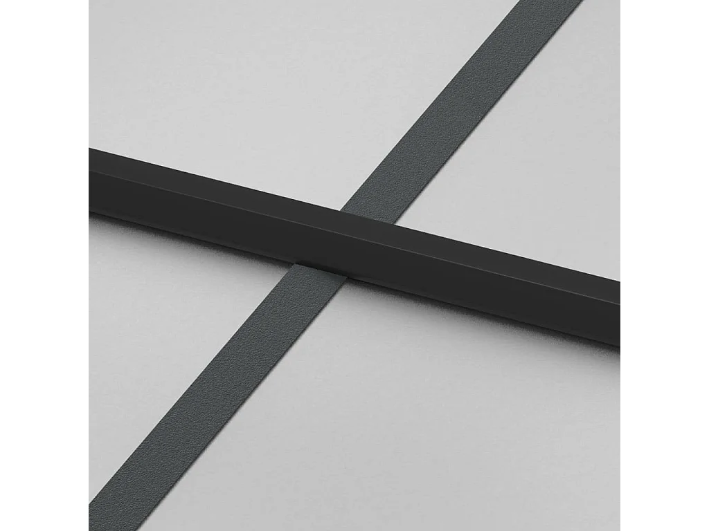 Porte intérieure mince noir 93x201,5 cm verre trempé aluminium