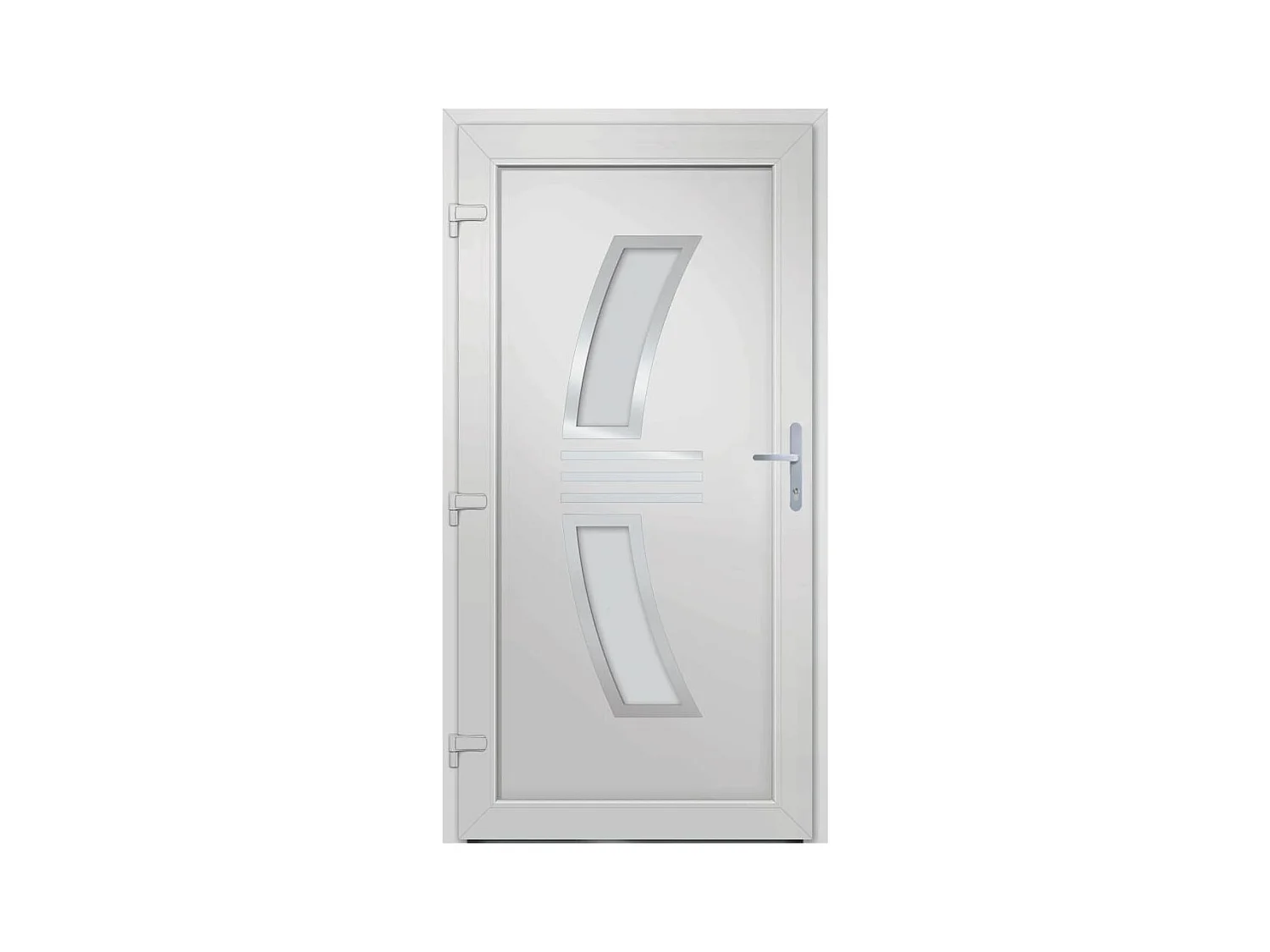Porta d'ingresso antracite 98x208 cm PVC