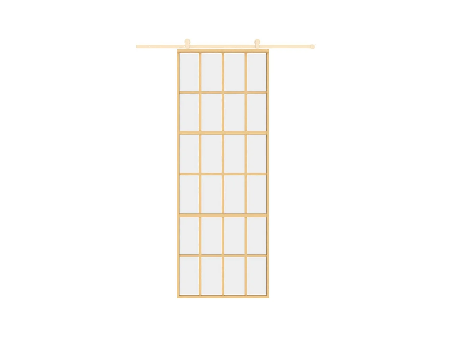 Porta scorrevole Golden 76x205 cm vetro ESG trasparente e alluminio