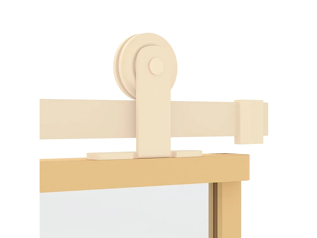 Goldene Schiebetür 76x205 cm, klares ESG-Glas und Aluminium