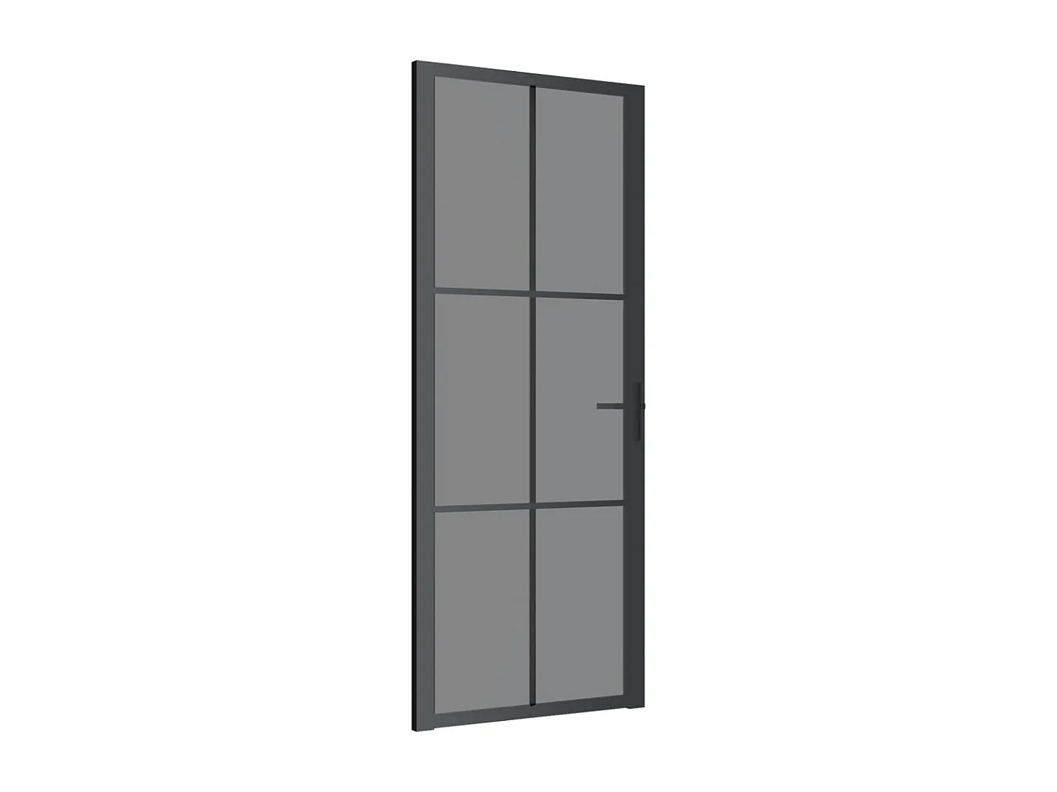 Porta da interno 83x201,5 cm Vetro ESG nero e alluminio